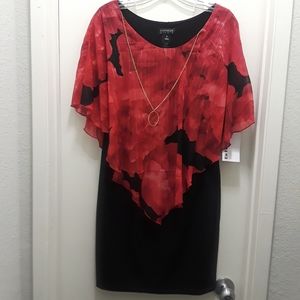 En Focus Studio Cape  Stretch floral dress